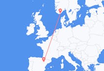 Flyrejser fra Kristiansand, Norge til Zaragoza, Spanien