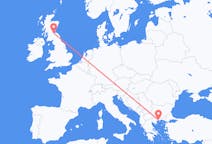 Flyreiser fra Kavala, Hellas til Edinburgh, Skottland