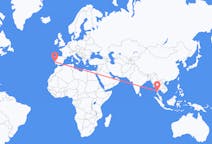 Flyg från Bokpyin, Myanmar (Burma) till Lissabon, Portugal