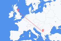 Flights from Newcastle upon Tyne, England to Pristina, Kosovo