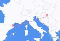 Flyg från Girona, Spanien till Osijek, Kroatien