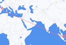 Flyreiser fra Pangkal Pinang, Indonesia til Reus, Spania