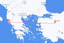 Vluchten van Kutahya, Turkije naar Korfoe, Griekenland