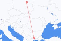 Flyreiser fra Kavala, Hellas til Warszawa, Polen