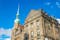 Reinoldi church and facades of old houses on Markt square at Dortmund, Germany
