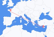 Vluchten van Paphos, Cyprus naar Nantes, Frankrijk
