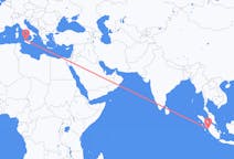 Flyreiser fra Padang, Indonesia til Palermo, Italia