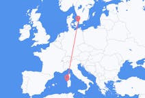 出发地 意大利出发地 阿尔盖罗目的地 丹麦哥本哈根的航班
