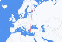 出发地 俄罗斯出发地 聖彼得堡目的地 土耳其哈利卡那索斯的航班