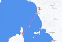 Flug frá Bastia, Frakklandi til Pisa, Ítalíu