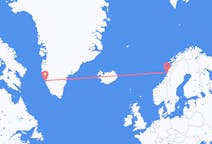 Flyrejser fra Sandnessjøen, Norge til Nuuk, Grønland