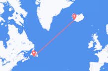 Vluchten van Saint-Pierre, Saint-Pierre en Miquelon naar Reykjavík, IJsland
