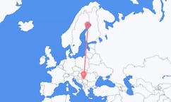 Flyg från Karleby, Finland till Belgrad, Serbien