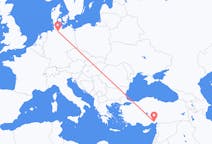 Flyreiser fra Hamburg, Tyskland til Adana, Tyrkia