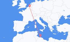 出发地 利比亚出发地 的黎波里目的地 比利时布鲁塞尔的航班