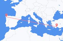 Flug frá Santiago de Compostela til Antalya