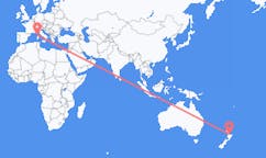 Voli da Tauranga, Nuova Zelanda a Figari, Francia