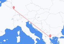 Flyg från Thessaloníki, Grekland till Saarbrücken, Tyskland
