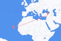 Vluchten van São Vicente, Kaapverdië naar Malatya, Turkije