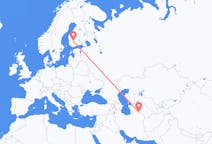 Loty z Aszchabad, Turkmenistan do Tampere, Finlandia