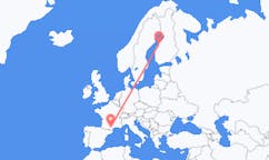 Flyg från Karleby, Finland till Carcassonne, Frankrike