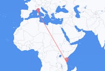 Flights from Mafia Island, Tanzania to Olbia, Italy