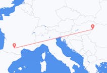 Vluchten van Oradea, Roemenië naar Toulouse, Frankrijk