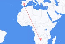 Vluchten van Maun, Botswana naar Malaga, Spanje