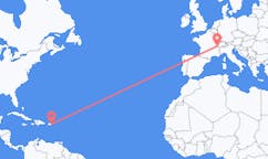 Flyrejser fra Vieques, USA til Genève, Schweiz