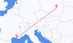 Flyg från Marseille, Frankrike till Radom, Polen