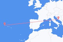 Flights from Flores Island, Portugal to Split, Croatia