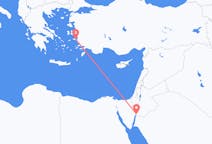 요르단 아카바에서 출발해 그리스 사모스에게(으)로 가는 항공편