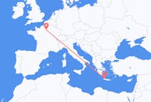 Flyreiser fra Khania, Hellas til Paris, Frankrike