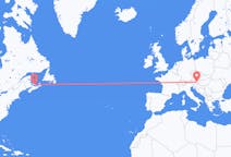 Flyreiser fra Charlottetown, Canada til Graz, Østerrike
