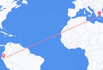 Flyreiser fra Jaen, Peru til Mykonos, Hellas