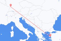 Flyreiser fra Karlsruhe, til Mytilene