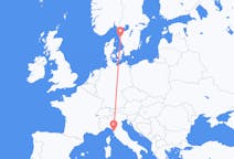 Flyg från Pisa, Italien till Göteborg, Sverige