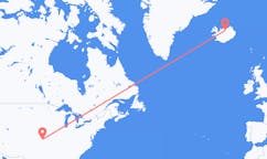 Flyrejser fra Wichita, USA til Akureyri, Island