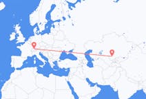 Flyg från Türkistan till Zürich