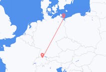 Flyreiser fra Heringsdorf, Tyskland til Zürich, Sveits