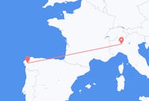 Flyreiser fra Milano, Italia til Santiago de Compostela, Spania
