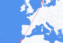 Flights from Essaouira, Morocco to Billund, Denmark