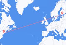 Flyrejser fra New York til Helsinki