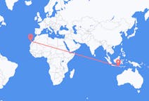 Flyg från Praya, Lombok, Indonesien till Las Palmas, Spanien