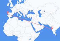 Flyg från Kolhapur, Indien till Porto, Portugal