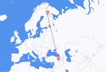 Vluchten van Kuusamo, Finland naar Mardin, Turkije