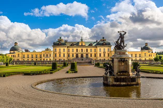 Photo of view over Drottningholm palace in Stockholm, Sweden.