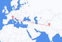 Flights from Srinagar to Genoa