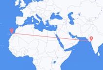 Vluchten van Surat, India naar Lanzarote, Spanje