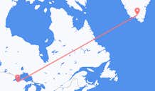 Flyrejser fra Ironwood, USA til Narsarsuaq, Grønland